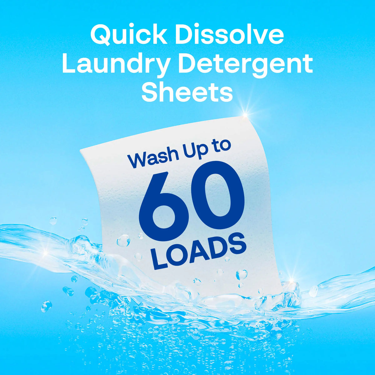 ROLOOF Laundry Detergent Sheets 60 Loads | Eco Liquidless Soap - Travel-Friendly for Hot & Cold Cycles, Tackles Tough Stains & Odors - Gentle on Skin