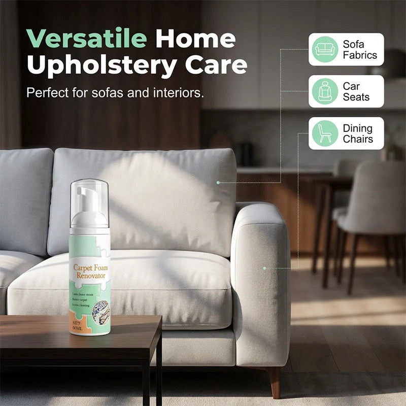 Waterless Carpet Cleaning Foam with Towel — 1 Bottle