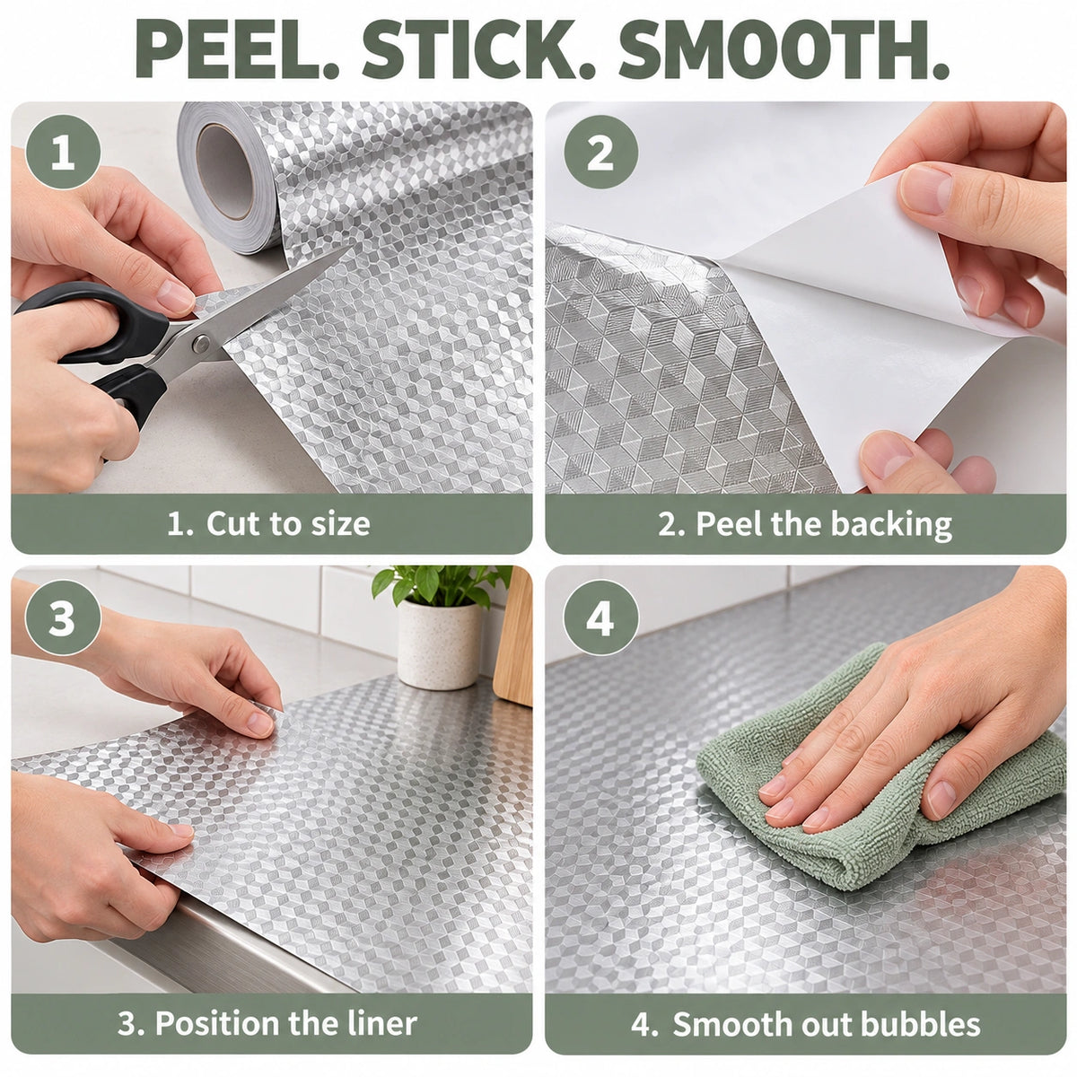 Peel & Stick Kitchen Foil Liner