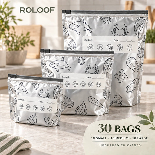 ROLOOF Upgraded Thickened Foil Storage Bags