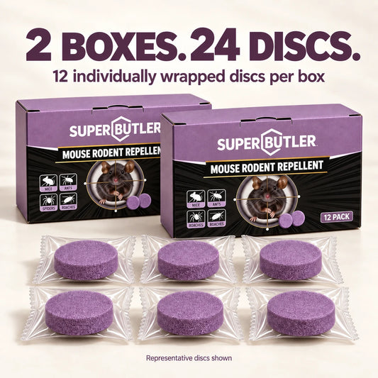 Purple Rodent Repellent Discs — 2 Boxes, 24 Discs