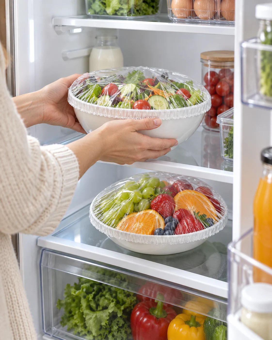 ROLOOF-created refrigerator storage lifestyle image